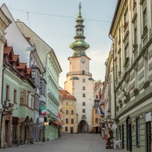 Bratislava,Slovakia,,Empty,Michalska,Brana,Street.