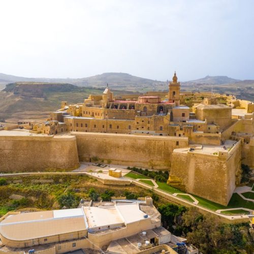 Citadel in Victoria city (Rabat) - capital of Gozo island. Malta country