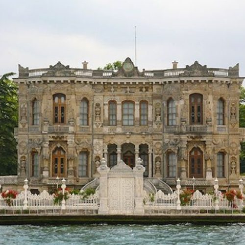 View of Kucuksu Palace from Cruises in Istanbul, Turkey